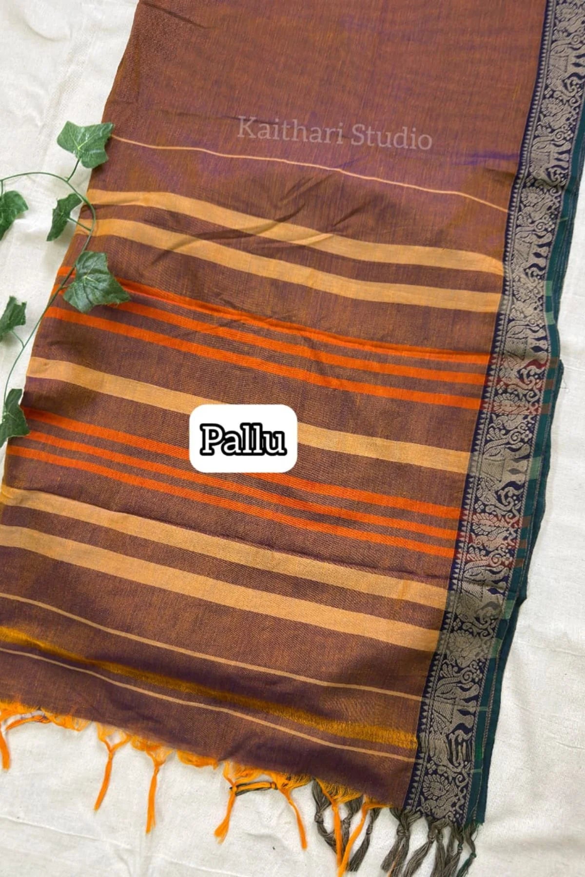Narayanpet Big border – Rust brown - KS095