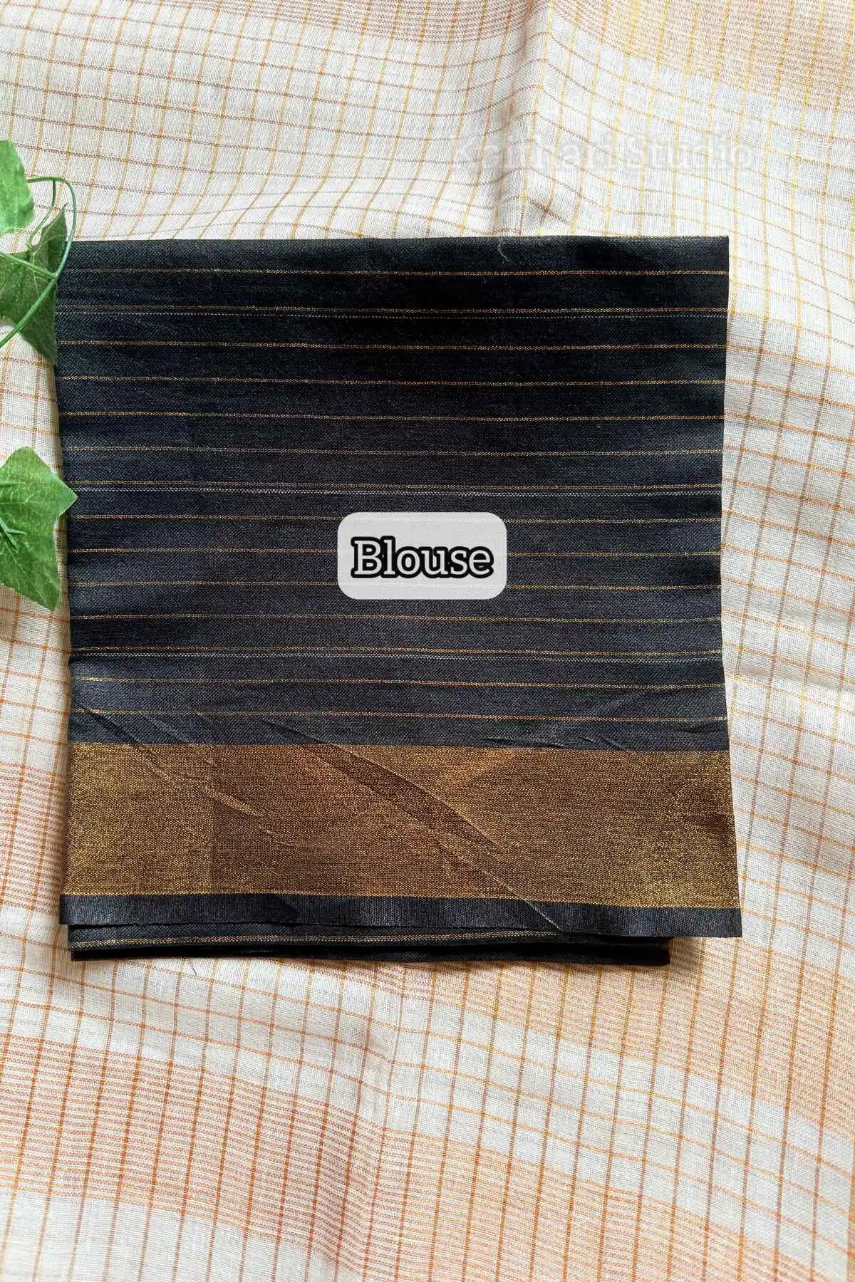 Linen Checked - Black - KS068