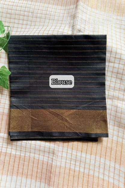 Linen Checked - Black - KS068