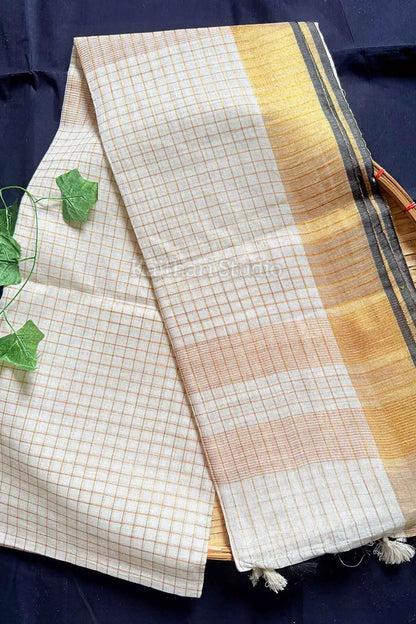 Linen Checked - Black - KS068
