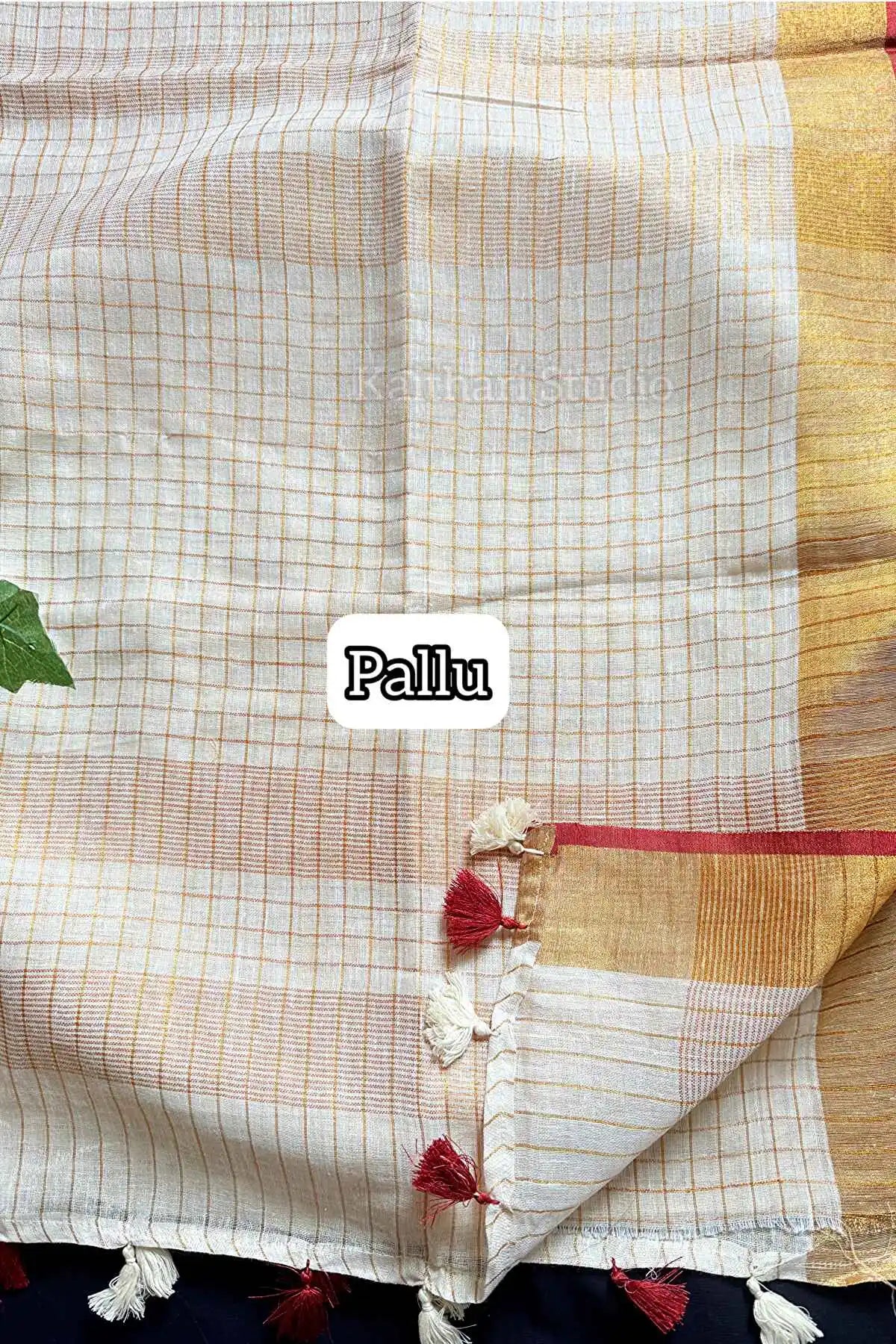 Linen Checked - Maroon - KS066