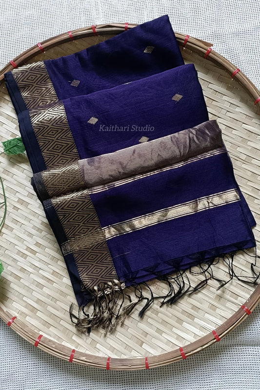 Nayanthra Inspired Deep Purple Saree - KS020