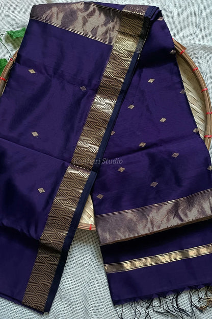Nayanthra Inspired Deep Purple Saree - KS020