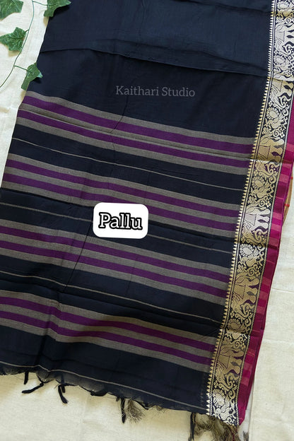 Narayanpet Big border – Black - KS079