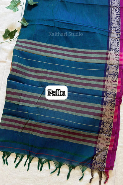Narayanpet Big border – Peacock Green - KS076