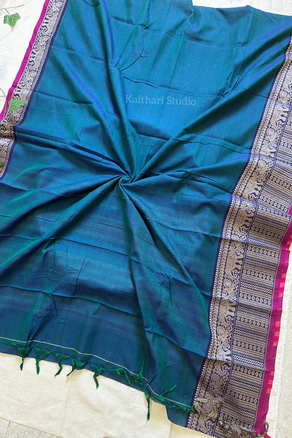 Narayanpet Big border – Peacock Green - KS076