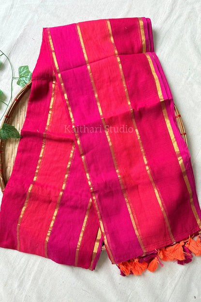 Pinky Mul Cotton Stripes - KS111