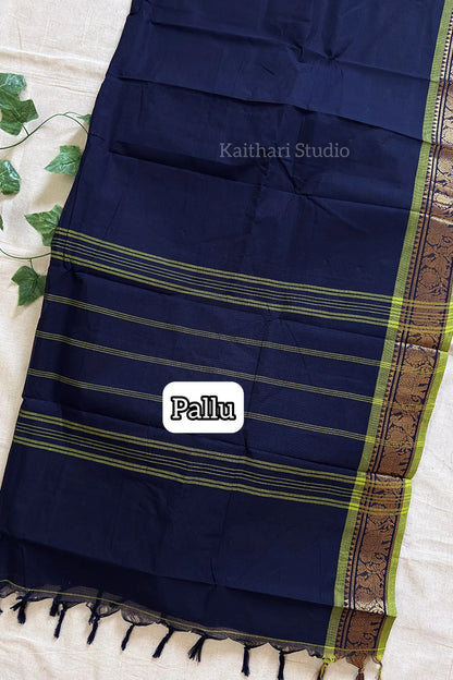 Chettinad Cotton - Navy Blue - KS087