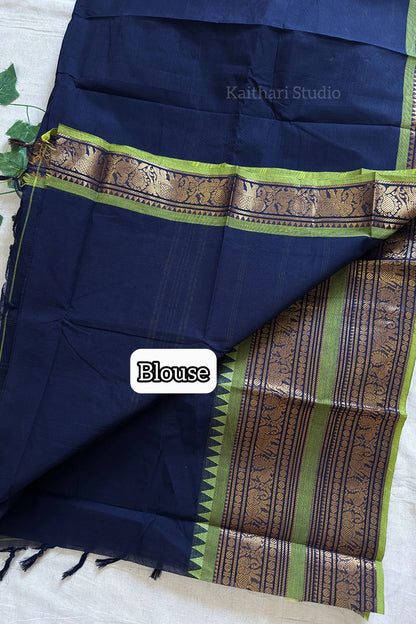 Chettinad Cotton - Navy Blue - KS087