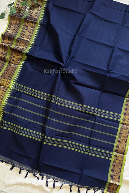 Chettinad Cotton - Navy Blue - KS087