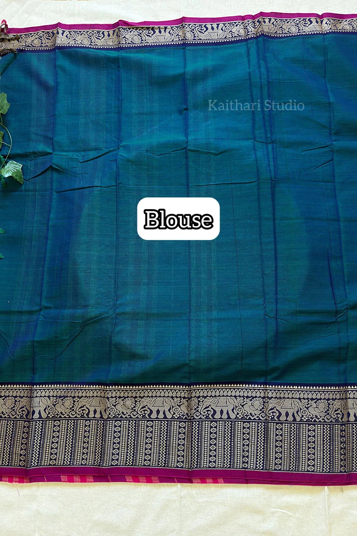 Narayanpet Big border – Peacock Green - KS076