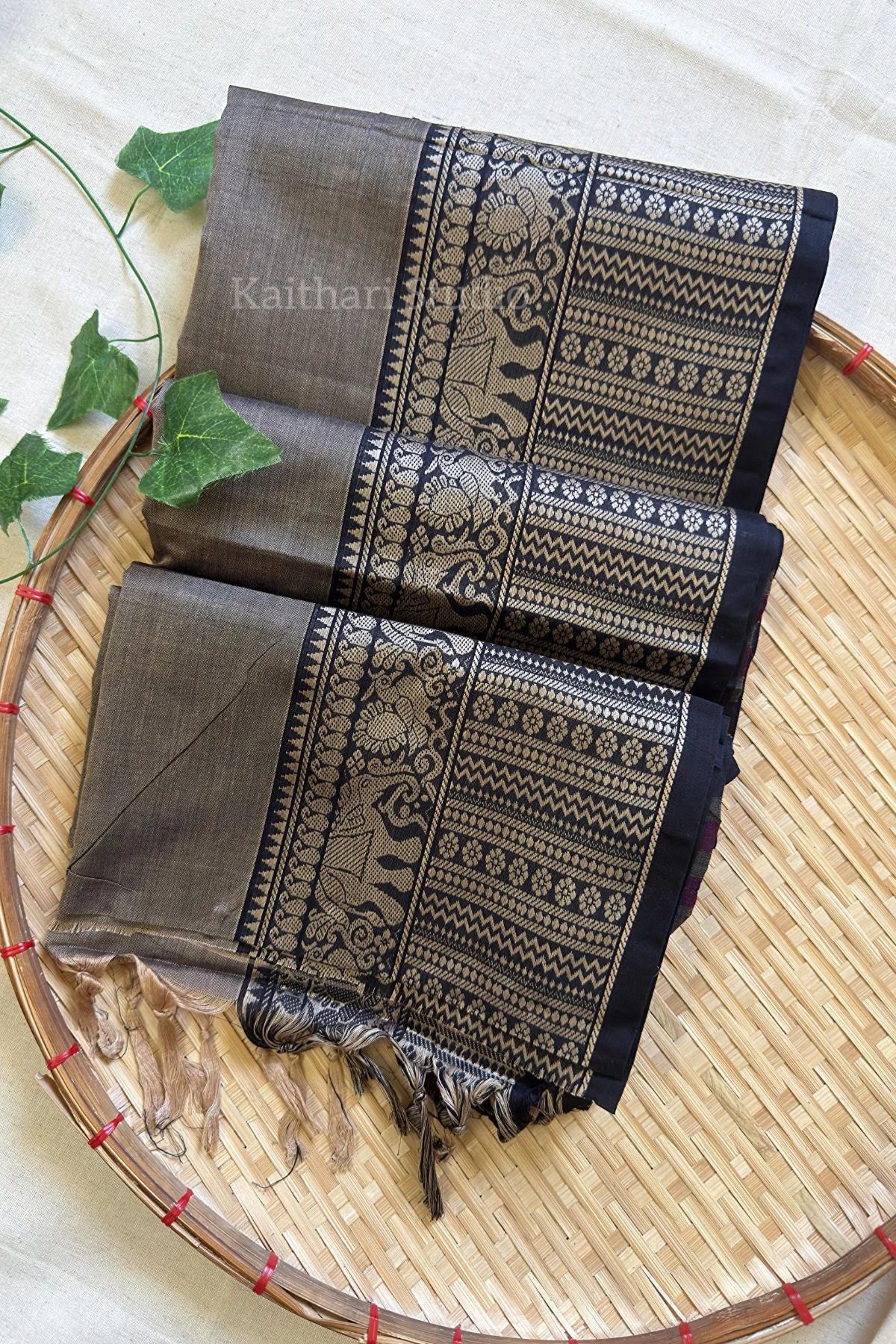 Narayanpet Big border – Elephant Grey - KS077