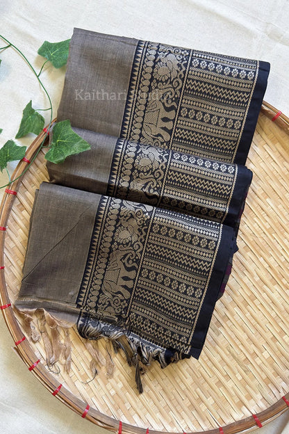 Narayanpet Big border – Elephant Grey - KS077