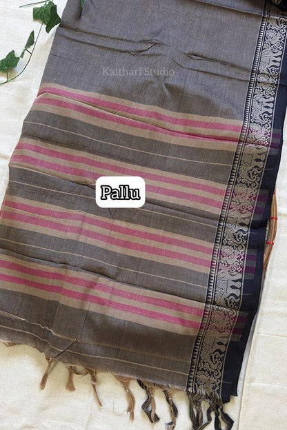 Narayanpet Big border – Elephant Grey - KS077