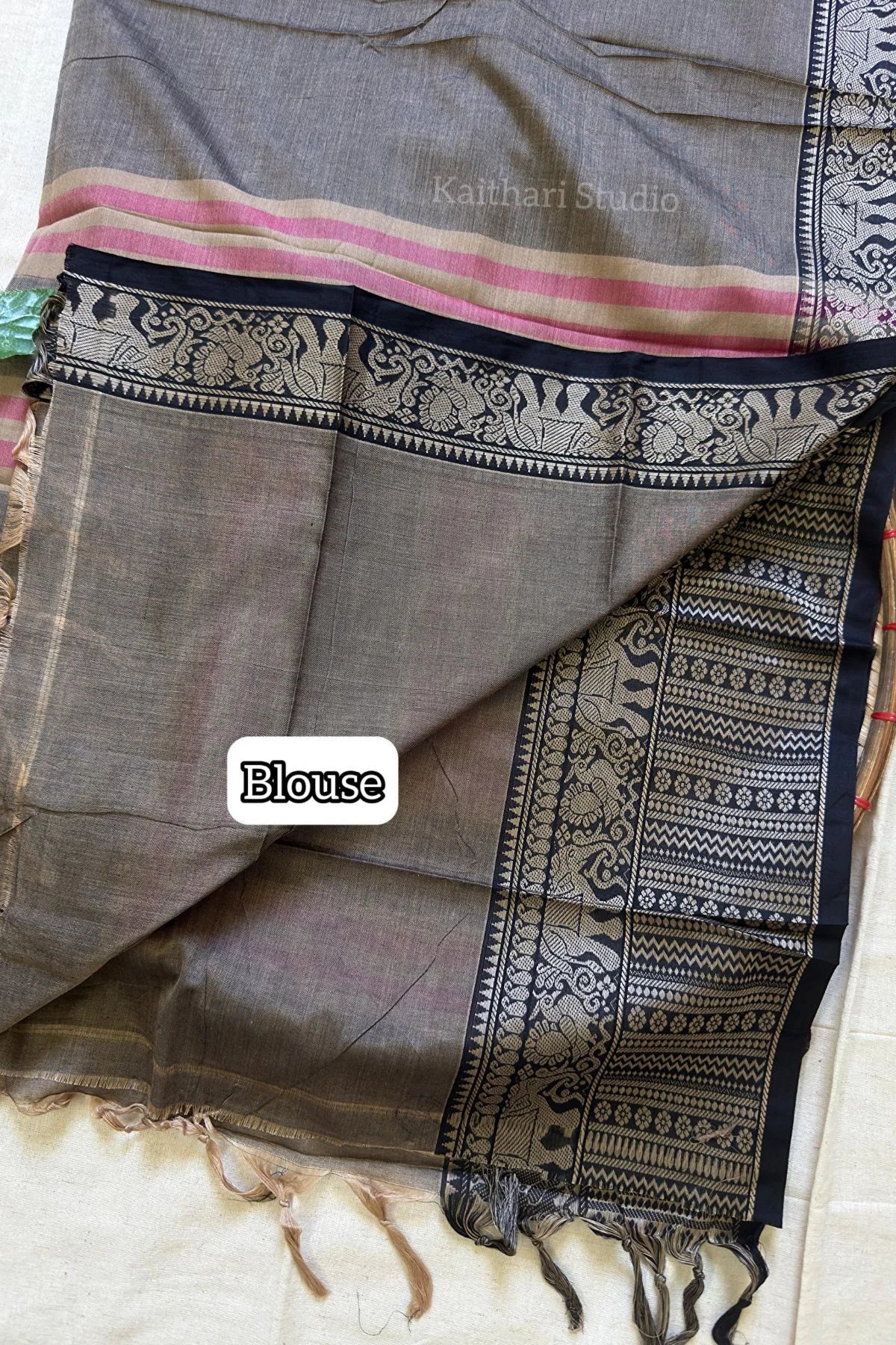 Narayanpet Big border – Elephant Grey - KS077