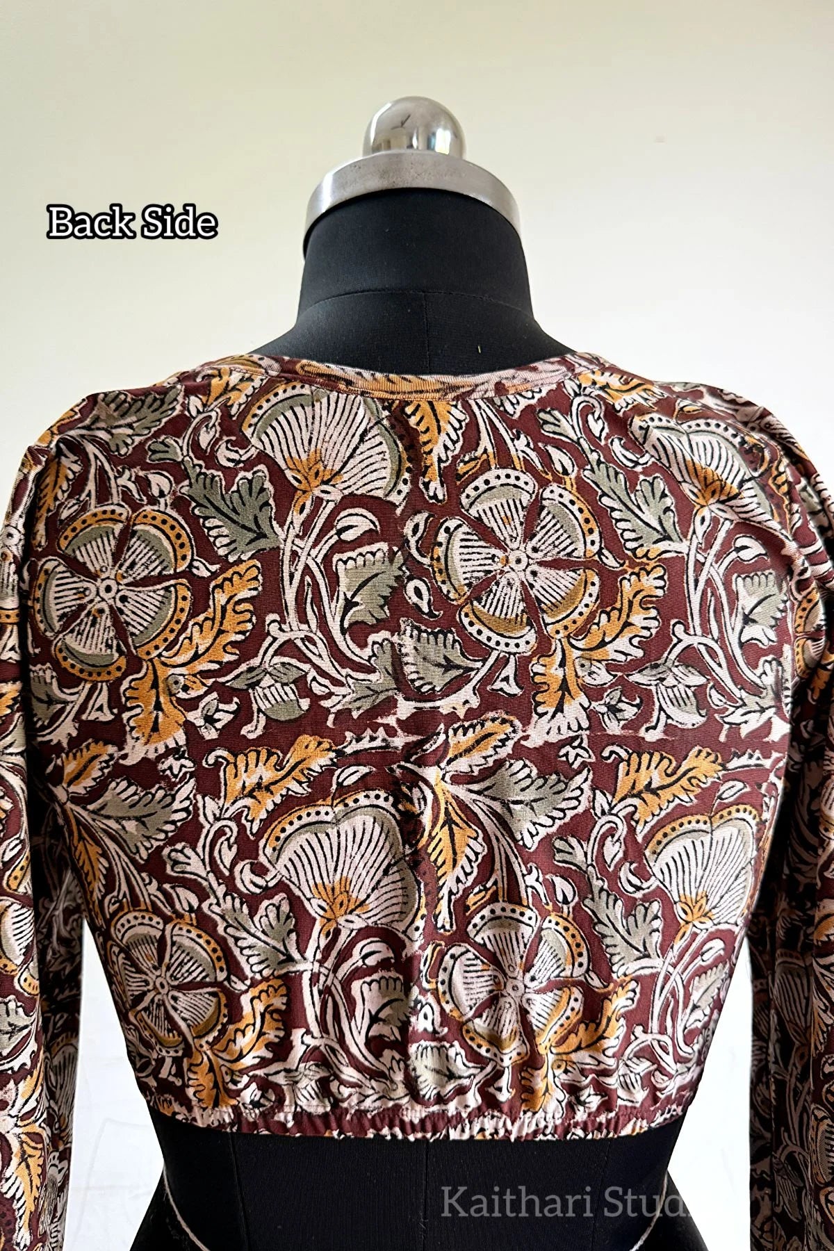 Kalamkari Handblock Printed Stretchable Readymade Blouse KS121