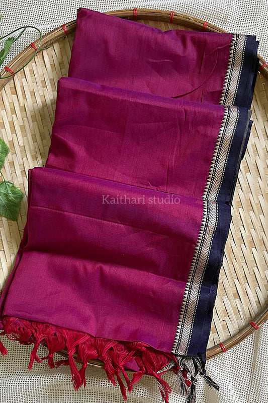 Narayanpet small border - Dark Pink - KS022
