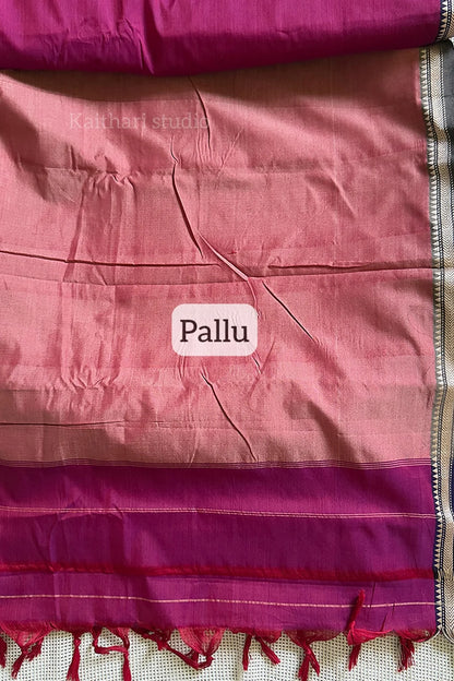 Narayanpet small border - Dark Pink - KS022