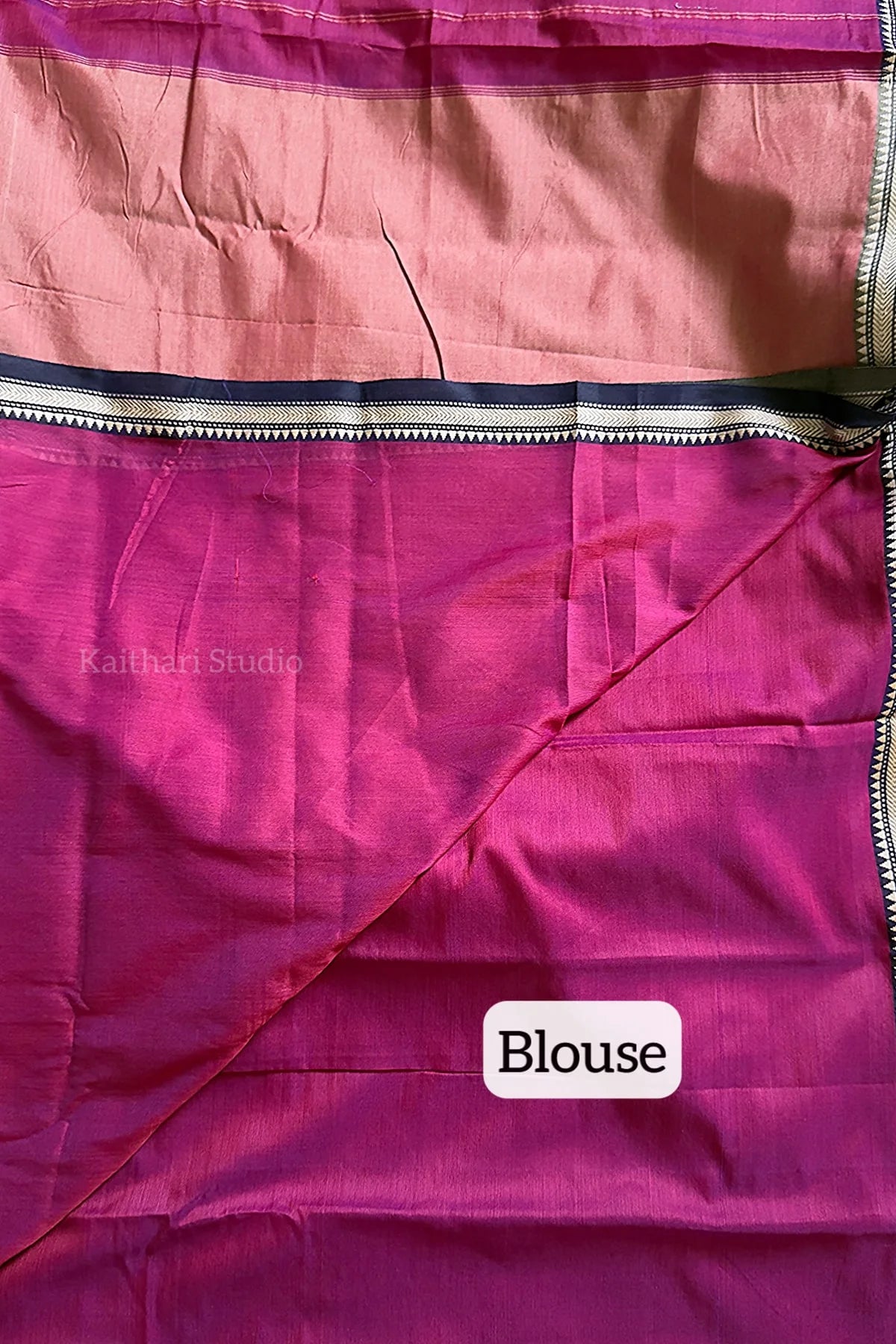 Narayanpet small border - Dark Pink - KS022