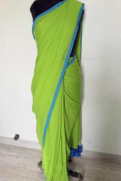 Florescent green plain mul cotton – KS069