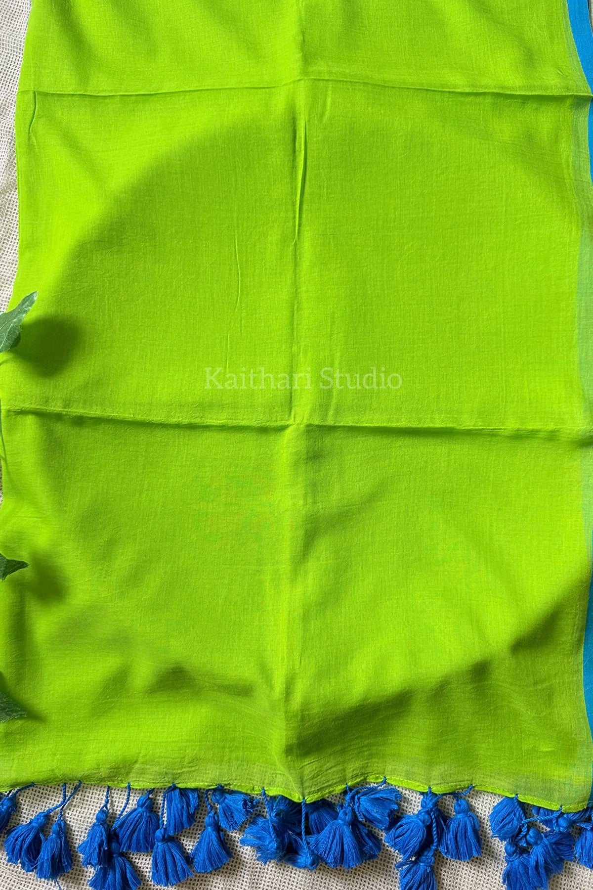 Florescent green plain mul cotton – KS069
