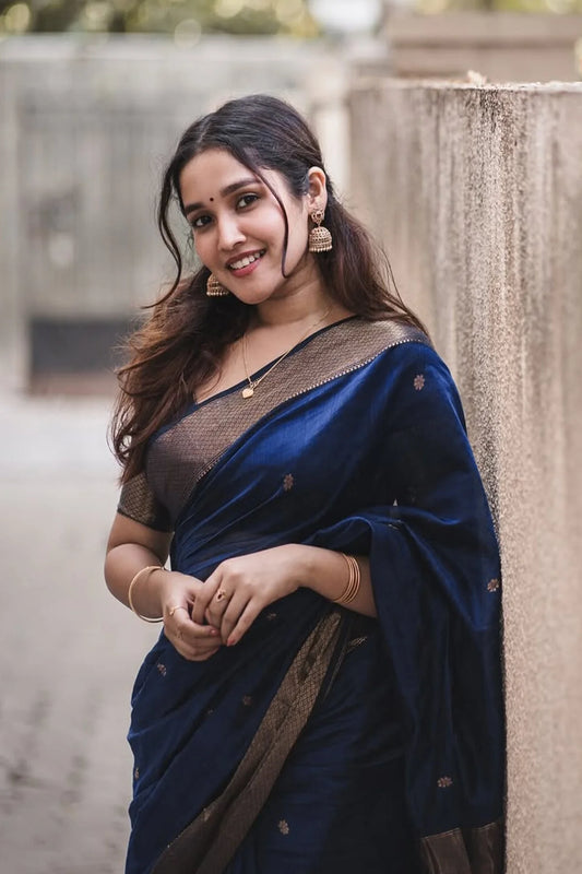Anikha Inspired Blue Saree - KS019