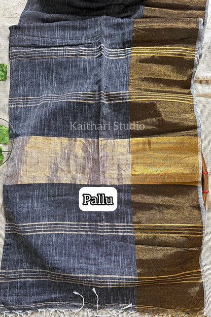 Nadhiya and Jyothika Inspited Linen Saree - KS010