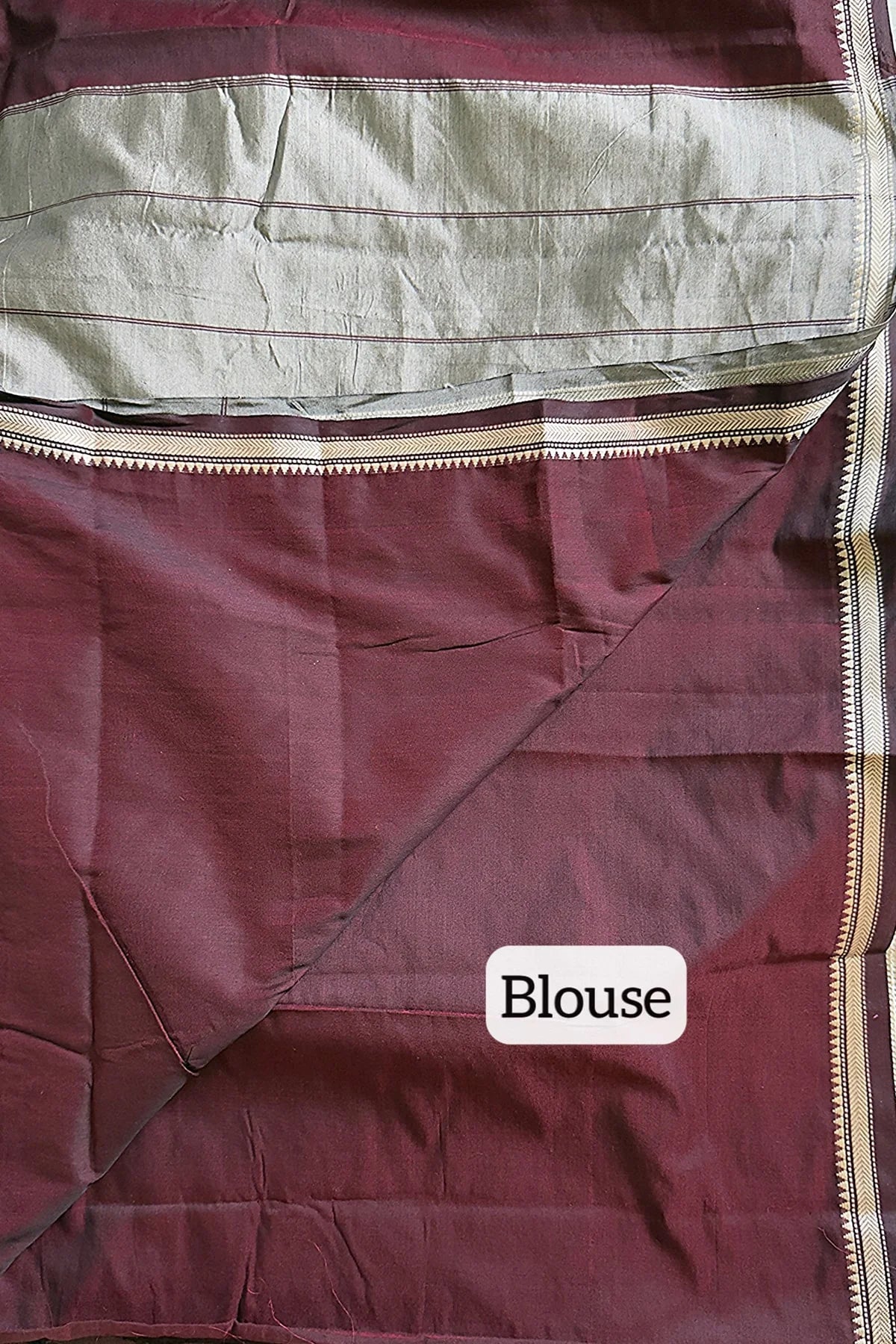 Narayanpet small border - Maroon - KS024