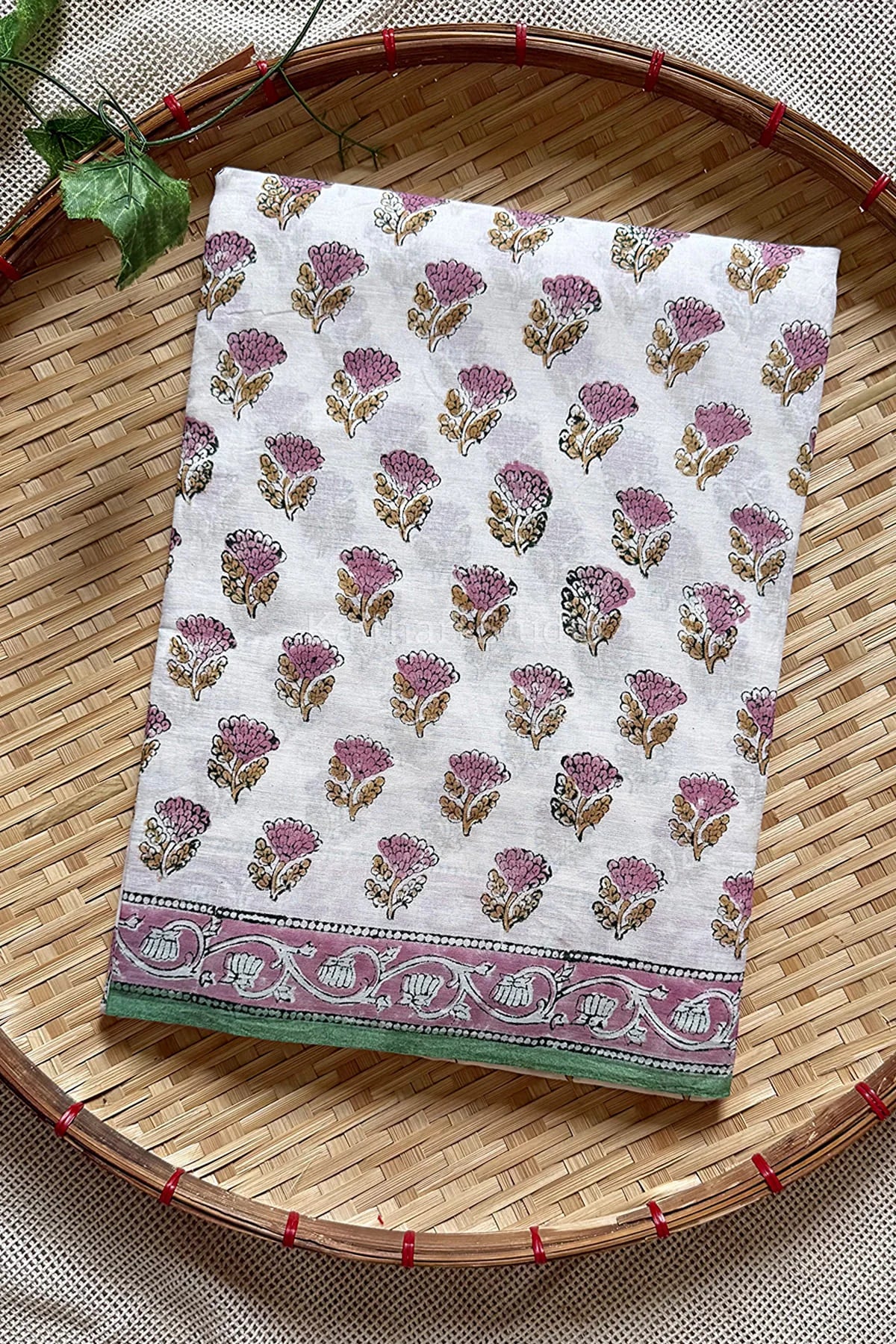 Handblock printed mul mul cotton- Multi color - KS005