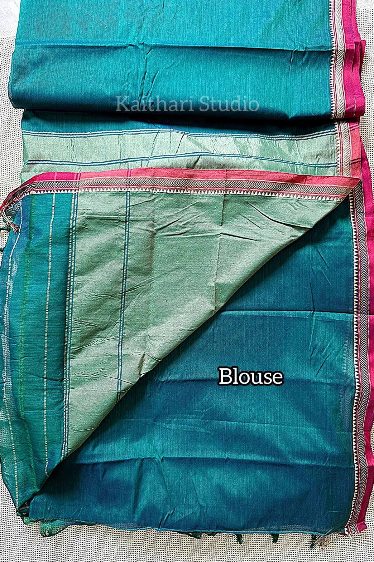 Narayanpet small border - Peacock Green - KS026