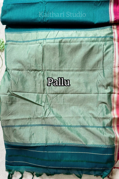 Narayanpet small border - Peacock Green - KS026